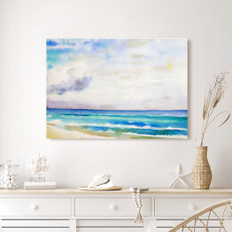 Obraz na płótnie Morze i plaża - kolorowy pejzaż