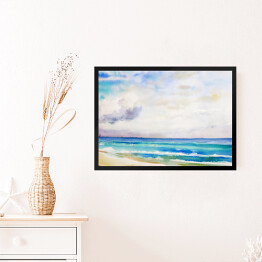 Obraz w ramie Morze i plaża - kolorowy pejzaż
