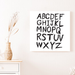 Obraz na płótnie Rysowany alfabet na białym tle