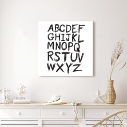 Obraz na płótnie Rysowany alfabet na białym tle