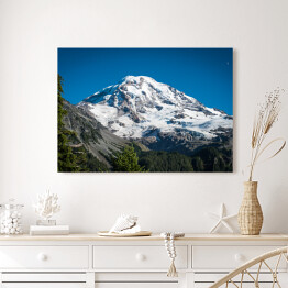 Obraz na płótnie Góra Rainier na tle niebieskiego nieba