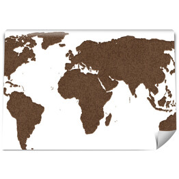 Mapa świata w kolorach ziemi