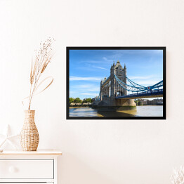 Obraz w ramie Tower Bridge nad Tamizą w Londynie
