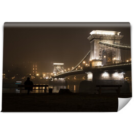 Fototapeta winylowa zmywalna Most w Budapeszcie późnym wieczorem