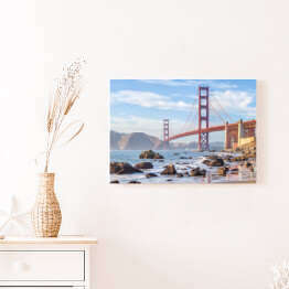 Obraz na płótnie Golden Gate Bridge, San Francisco, Kalifornia - widok z wybrzeża