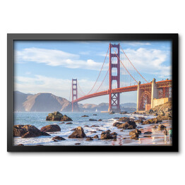 Obraz w ramie Golden Gate Bridge, San Francisco, Kalifornia - widok z wybrzeża