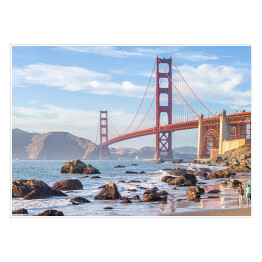 Golden Gate Bridge, San Francisco, Kalifornia - widok z wybrzeża