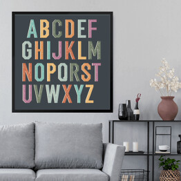 Kolorowe ozdobne litery - alfabet