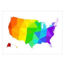 Tęczowa geometryczna mapa USA