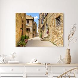 Obraz na płótnie Aleja w historycznym mieście Volterra we Włoszech