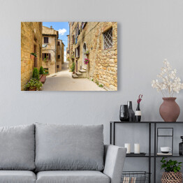 Obraz na płótnie Aleja w historycznym mieście Volterra we Włoszech