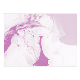 Plakat Różowo biała abstrakcyjna powierzchnia
