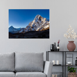 Plakat Himalaje - górskie szczyty z przełęczy Cho La