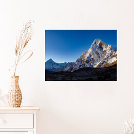 Plakat Himalaje - górskie szczyty z przełęczy Cho La