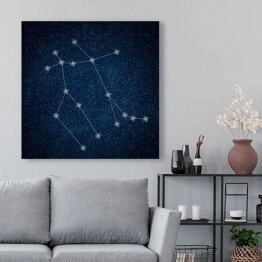 Obraz na płótnie Gemini Constellation. Znak zodiaku Gemini konstelacji linii Galaxy tło