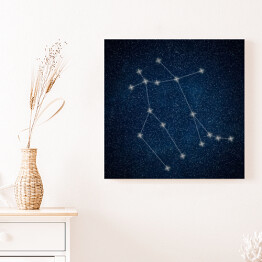 Obraz na płótnie Gemini Constellation. Znak zodiaku Gemini konstelacji linii Galaxy tło