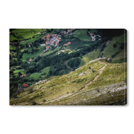 Obraz na płótnie Małe rowery na baskijskiej górze