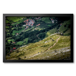 Obraz w ramie Małe rowery na baskijskiej górze