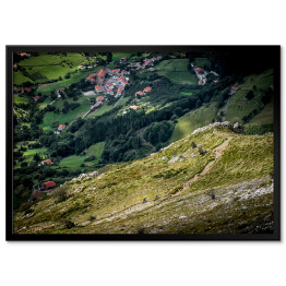 Plakat w ramie Małe rowery na baskijskiej górze