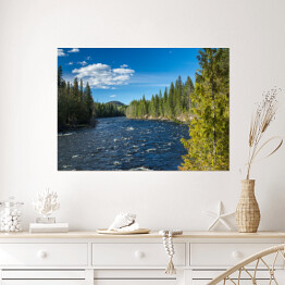 Plakat samoprzylepny Rzeka w Wells Grey Provincial Park, Kolumbia Brytyjska