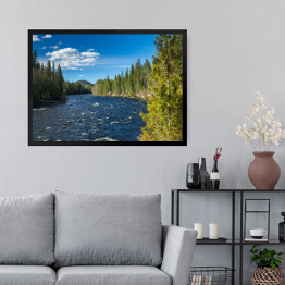 Obraz w ramie Rzeka w Wells Grey Provincial Park, Kolumbia Brytyjska