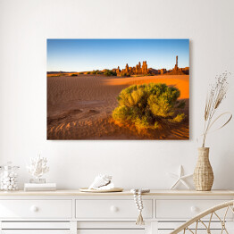 Obraz na płótnie Wschód słońca na pustyni Monument Valley 