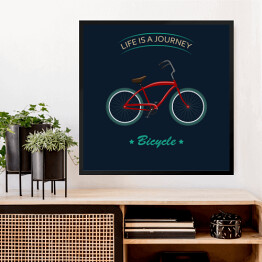 Obraz w ramie Stylowy retro rower