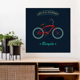Plakat samoprzylepny Stylowy retro rower