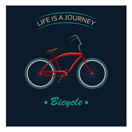 Plakat samoprzylepny Stylowy retro rower