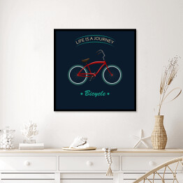 Plakat w ramie Stylowy retro rower