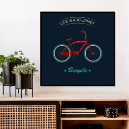 Plakat w ramie Stylowy retro rower