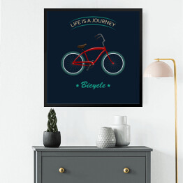 Obraz w ramie Stylowy retro rower