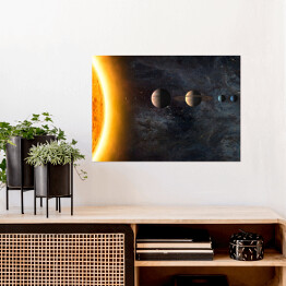 Plakat Słońce i planety Układu Słonecznego