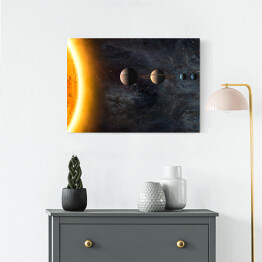Obraz na płótnie Słońce i planety Układu Słonecznego