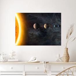 Plakat Słońce i planety Układu Słonecznego