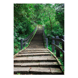 Plakat samoprzylepny Kamienne schody, Tajwan