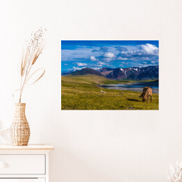 Plakat samoprzylepny Krajobraz w Altai Tavan Bogd, Mongola