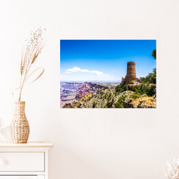 Plakat Atrakcje turystyczne Parku Narodowego Wielkiego Kanionu - stara wieża strażnicza