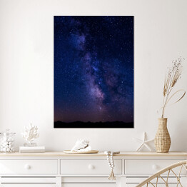 Plakat Rozgwieżdżone niebo nad horyzontem nocą