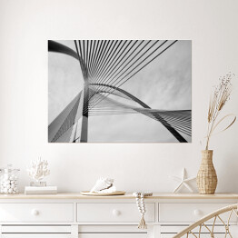 Plakat Konstrukcja nowoczesnego mostu
