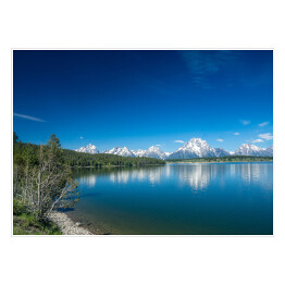 Plakat samoprzylepny Ogromne jezioro w Narodowym Parku Grand Teton, Wyoming