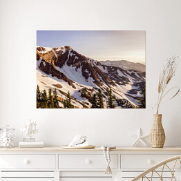 Plakat samoprzylepny Góry w Little Cottonwood Canyon, Utah