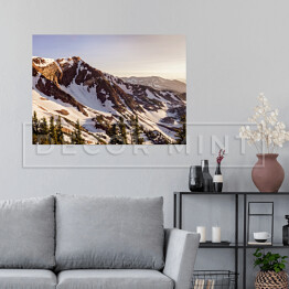 Plakat samoprzylepny Góry w Little Cottonwood Canyon, Utah