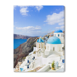 Obraz na płótnie Urokliwe miasteczko na Santorini, Grecja