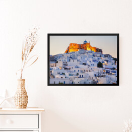 Obraz w ramie Zamek Astypalaia w Grecji o świcie