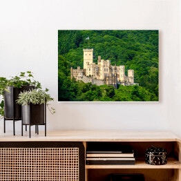 Obraz na płótnie Zamek Stolzenfels przy Renie blisko Koblenz w Niemczech