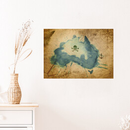 Plakat Piracka mapa Australii