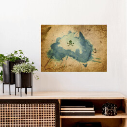 Plakat Piracka mapa Australii