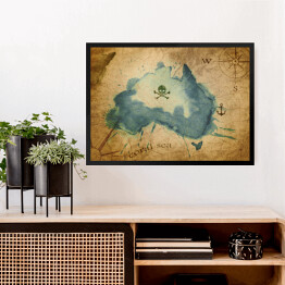 Obraz w ramie Piracka mapa Australii