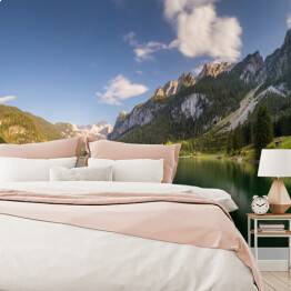 Fototapeta winylowa zmywalna Piękne jezioro o gładkiej tafli w Alpach